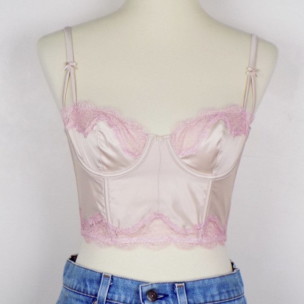 nwt Victoria's Secret corset crop top balconette bra top lace cottagecore sexy